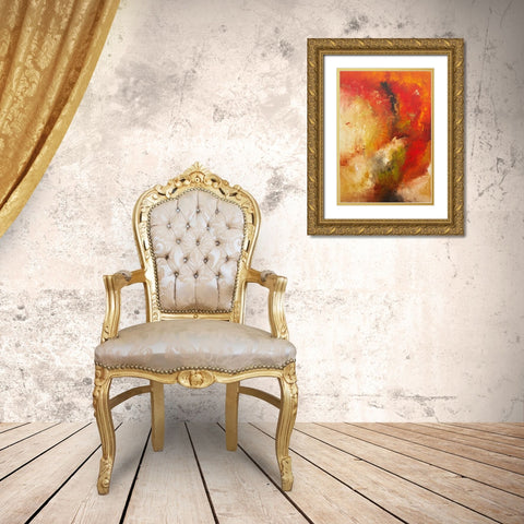Chaos I Gold Ornate Wood Framed Art Print with Double Matting by Herrera, Leticia