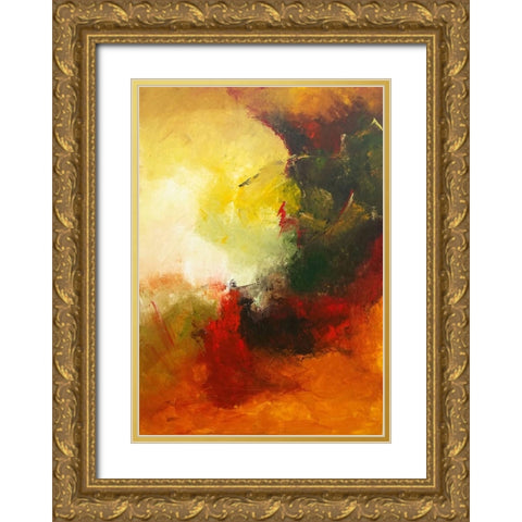 Chaos II Gold Ornate Wood Framed Art Print with Double Matting by Herrera, Leticia