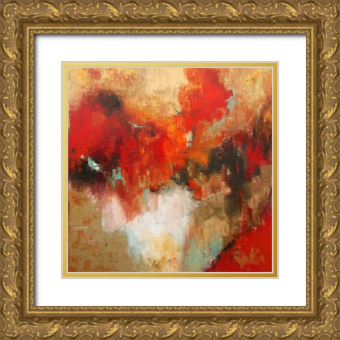 Angel Gold Ornate Wood Framed Art Print with Double Matting by Herrera, Leticia