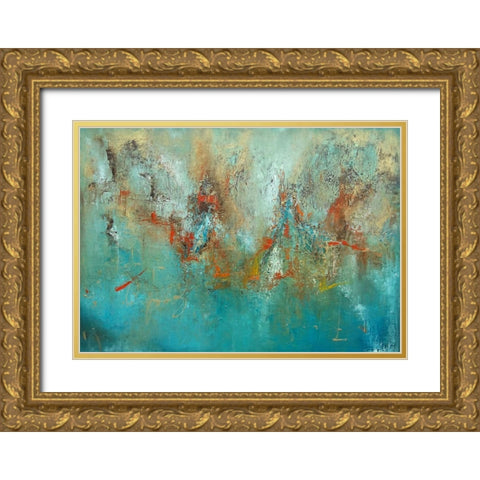 Stroll Gold Ornate Wood Framed Art Print with Double Matting by Herrera, Leticia