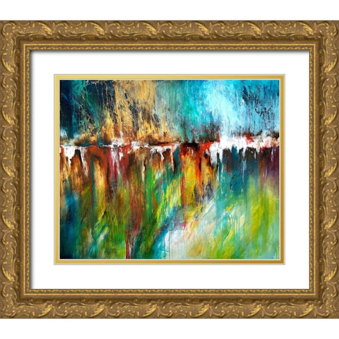 Hyperwave Gold Ornate Wood Framed Art Print with Double Matting by Herrera, Leticia