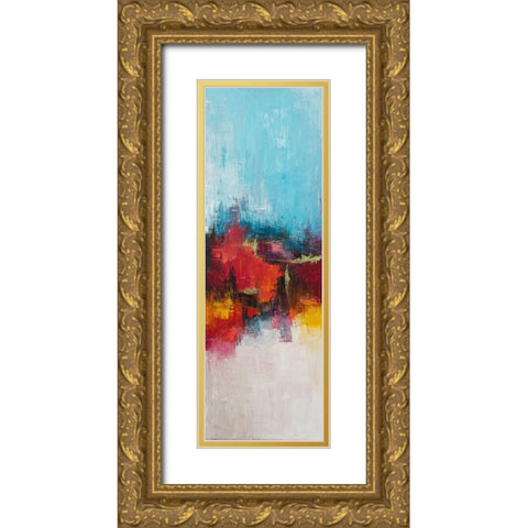 Burning 1 Gold Ornate Wood Framed Art Print with Double Matting by Herrera, Leticia