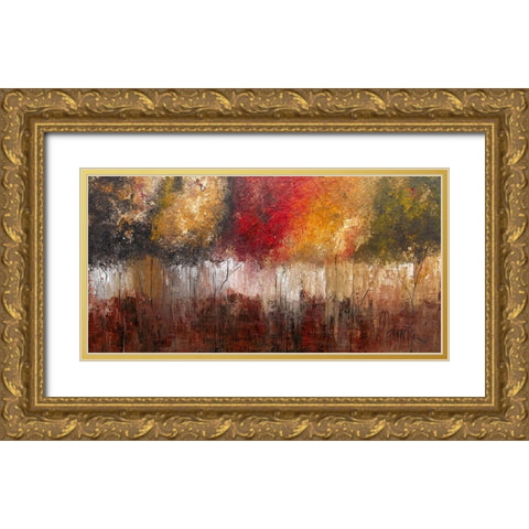 Sphere Gold Ornate Wood Framed Art Print with Double Matting by Herrera, Leticia