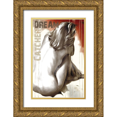 Passion II Gold Ornate Wood Framed Art Print with Double Matting by Warminski