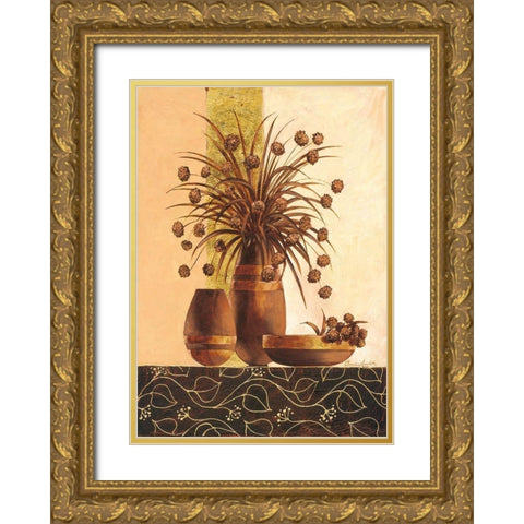 Montisoni Gold Ornate Wood Framed Art Print with Double Matting by Ancilotti, Claudia