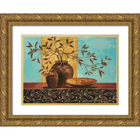 Leaf Lounge Gold Ornate Wood Framed Art Print with Double Matting by Ancilotti, Claudia