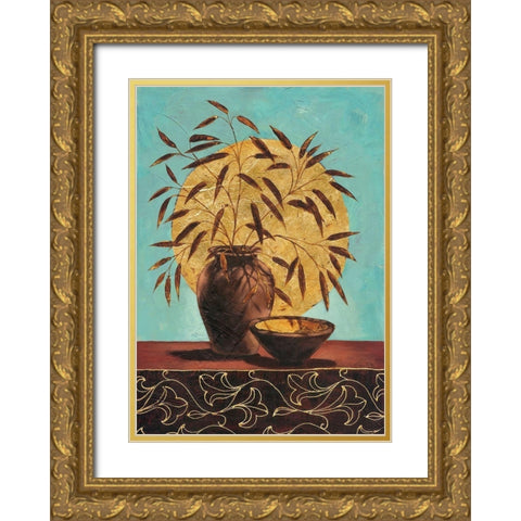 Bamboo Lounge Gold Ornate Wood Framed Art Print with Double Matting by Ancilotti, Claudia