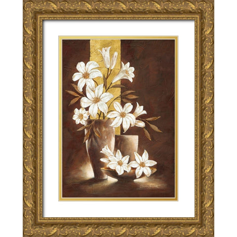 Golden Lily Gold Ornate Wood Framed Art Print with Double Matting by Ancilotti, Claudia