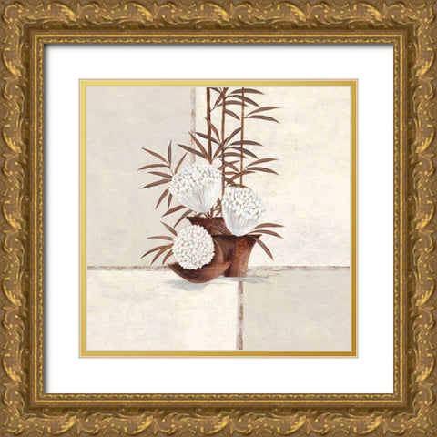 Bamboo and Bloom Gold Ornate Wood Framed Art Print with Double Matting by Ancilotti, Claudia