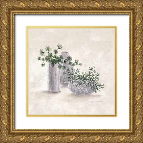 La Planta Verde Gold Ornate Wood Framed Art Print with Double Matting by Ancilotti, Claudia