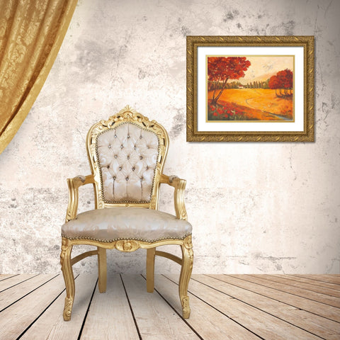 Indian Summer Gold Ornate Wood Framed Art Print with Double Matting by Ancilotti, Claudia