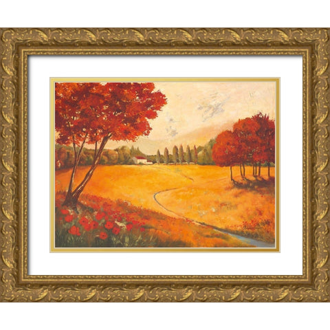 Indian Summer Gold Ornate Wood Framed Art Print with Double Matting by Ancilotti, Claudia