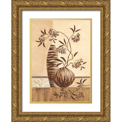 Nairobi Gold Ornate Wood Framed Art Print with Double Matting by Ancilotti, Claudia