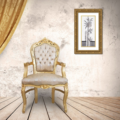 Silver Bamboo I Gold Ornate Wood Framed Art Print with Double Matting by Ancilotti, Claudia