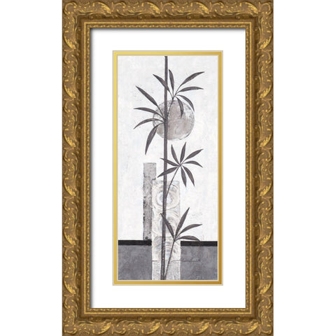 Silver Bamboo I Gold Ornate Wood Framed Art Print with Double Matting by Ancilotti, Claudia