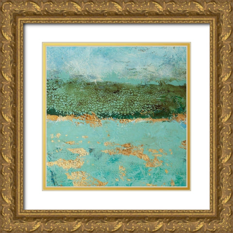Golden Horizon 2 Gold Ornate Wood Framed Art Print with Double Matting by Holzner, Renate