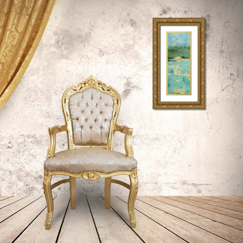 Golden Horizon 3 Gold Ornate Wood Framed Art Print with Double Matting by Holzner, Renate