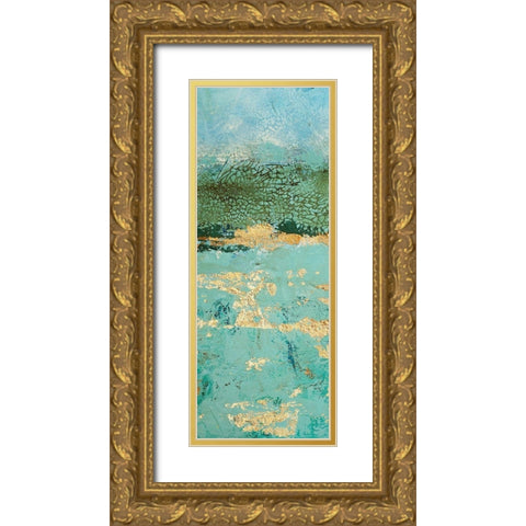 Golden Horizon 3 Gold Ornate Wood Framed Art Print with Double Matting by Holzner, Renate