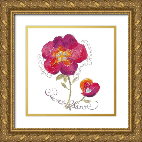 Secrets of Love Gold Ornate Wood Framed Art Print with Double Matting by Holzner, Renate