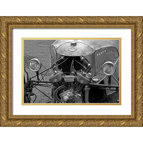 ENGINE IN BLACK AND WHITE I Gold Ornate Wood Framed Art Print with Double Matting by Fossey, George
