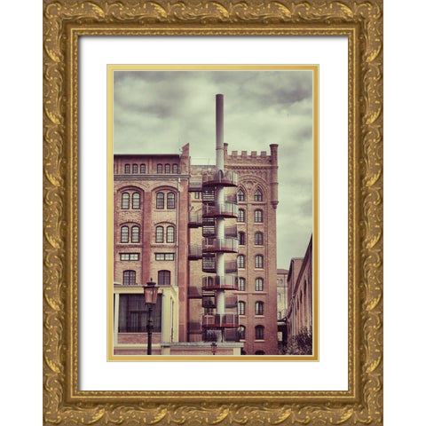 FORGOTTEN INDUSTRIES I Gold Ornate Wood Framed Art Print with Double Matting by Carlier, Dick