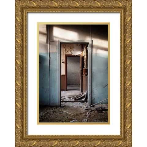 FORGOTTEN HOMES III Gold Ornate Wood Framed Art Print with Double Matting by Carlier, Dick