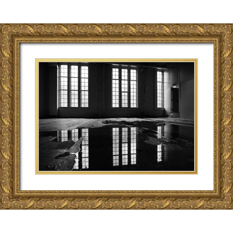 RUN-DOWN BUILDINGS IV Gold Ornate Wood Framed Art Print with Double Matting by Carlier, Dick