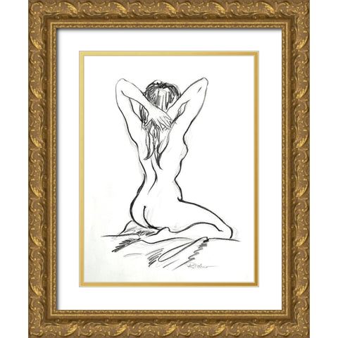 Esmeralda Gold Ornate Wood Framed Art Print with Double Matting by Holzner, Renate