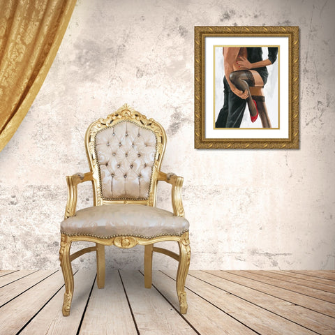 Passion Gold Ornate Wood Framed Art Print with Double Matting by Holzner, Renate