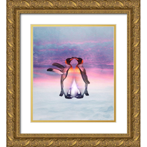 Liefdeskaart 15 Gold Ornate Wood Framed Art Print with Double Matting by Babette