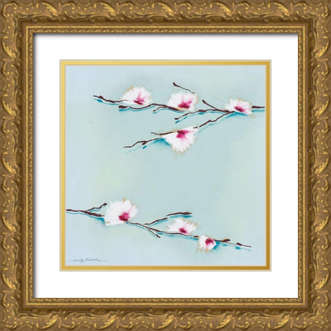 Blossom Gold Ornate Wood Framed Art Print with Double Matting by Robertson, Marilyn