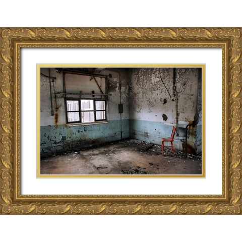 Deserted Room Gold Ornate Wood Framed Art Print with Double Matting by Carlier, Dick