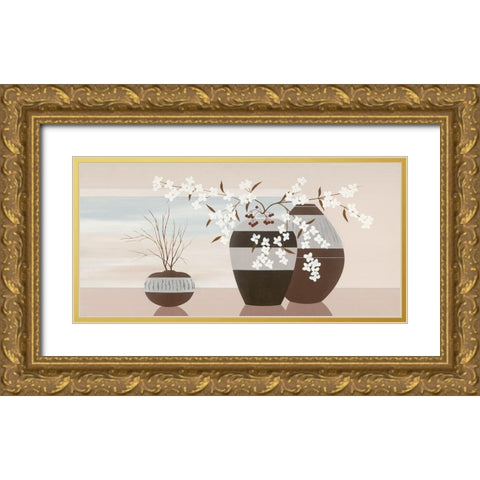 VIew From A Window II Gold Ornate Wood Framed Art Print with Double Matting by Sedalia, David