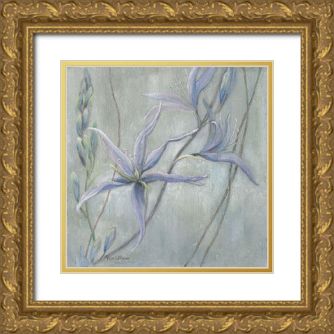 Blue Gold Ornate Wood Framed Art Print with Double Matting by Withaar, Rian