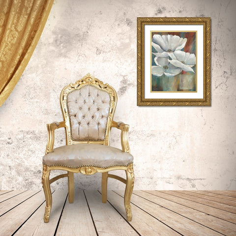 White Gold Ornate Wood Framed Art Print with Double Matting by Withaar, Rian