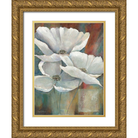 White Gold Ornate Wood Framed Art Print with Double Matting by Withaar, Rian