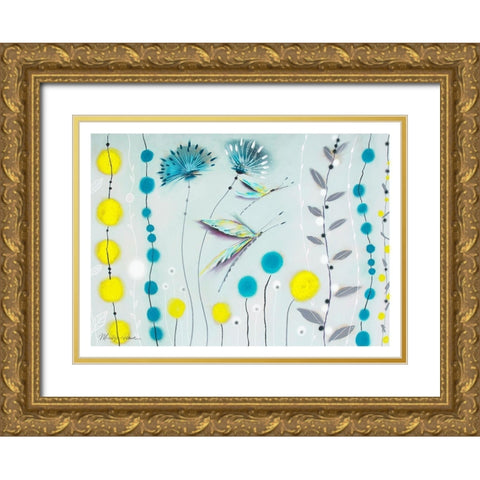 Mimosa I Gold Ornate Wood Framed Art Print with Double Matting by Robertson, Marilyn