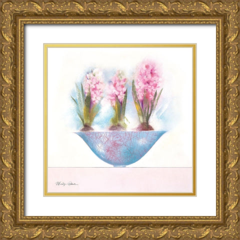 Hyacinths Gold Ornate Wood Framed Art Print with Double Matting by Robertson, Marilyn