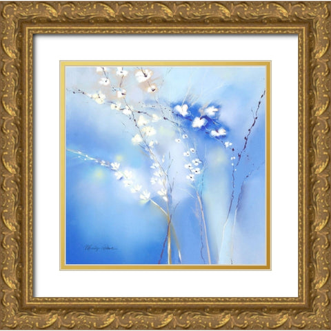 Blue Beyond Gold Ornate Wood Framed Art Print with Double Matting by Robertson, Marilyn