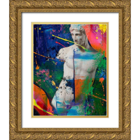 Hidden Faces 1 Gold Ornate Wood Framed Art Print with Double Matting by van Gog, Henk