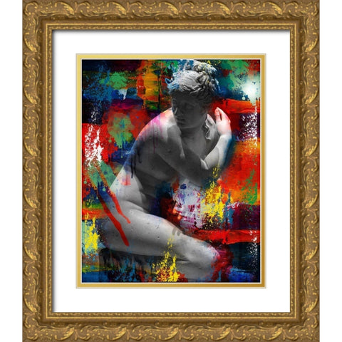 Hidden Faces 2 Gold Ornate Wood Framed Art Print with Double Matting by van Gog, Henk