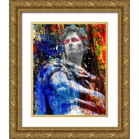 Hidden Faces 4 Gold Ornate Wood Framed Art Print with Double Matting by van Gog, Henk