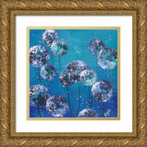 Purple And Blue Gold Ornate Wood Framed Art Print with Double Matting by Lake, Kaye
