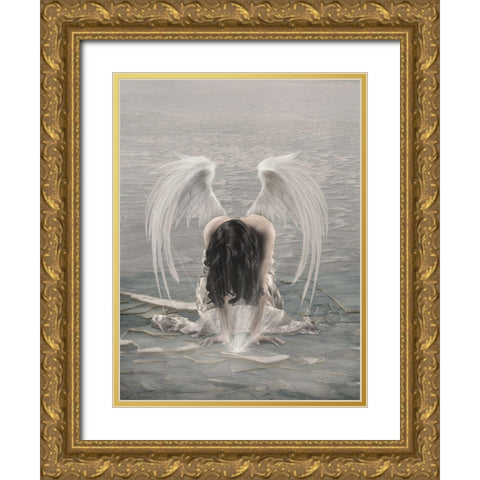 Cold Heart 2 Gold Ornate Wood Framed Art Print with Double Matting by Babette