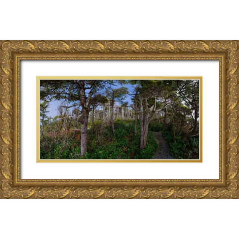 Woods III Gold Ornate Wood Framed Art Print with Double Matting by Kostka, Vladimir
