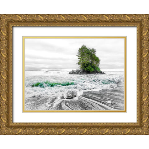 Waterworld Gold Ornate Wood Framed Art Print with Double Matting by Kostka, Vladimir