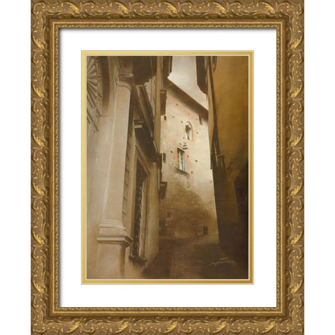 SCORCIO BERGAMO Gold Ornate Wood Framed Art Print with Double Matting by Sgarbossa, Antonio