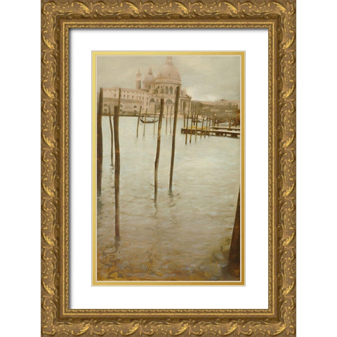 VENEZIA-VOGLIO VEDERE LINTERN Gold Ornate Wood Framed Art Print with Double Matting by Sgarbossa, Antonio