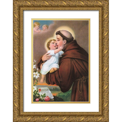 HEILIGER Gold Ornate Wood Framed Art Print with Double Matting by Anonymous