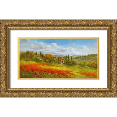 Tuscan Beauty I Gold Ornate Wood Framed Art Print with Double Matting by Schoelnhammer, Heinz
